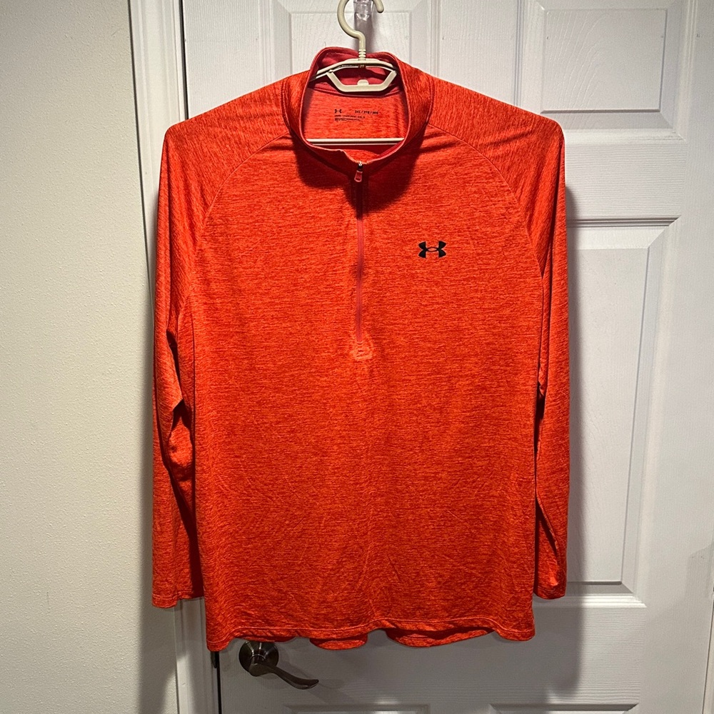 Under Armour Men’s Bright Orange 1/4 Zip Pullover 3XL